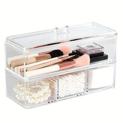Acrylic Makeup Organizer Box with Lid for Beauty Storage