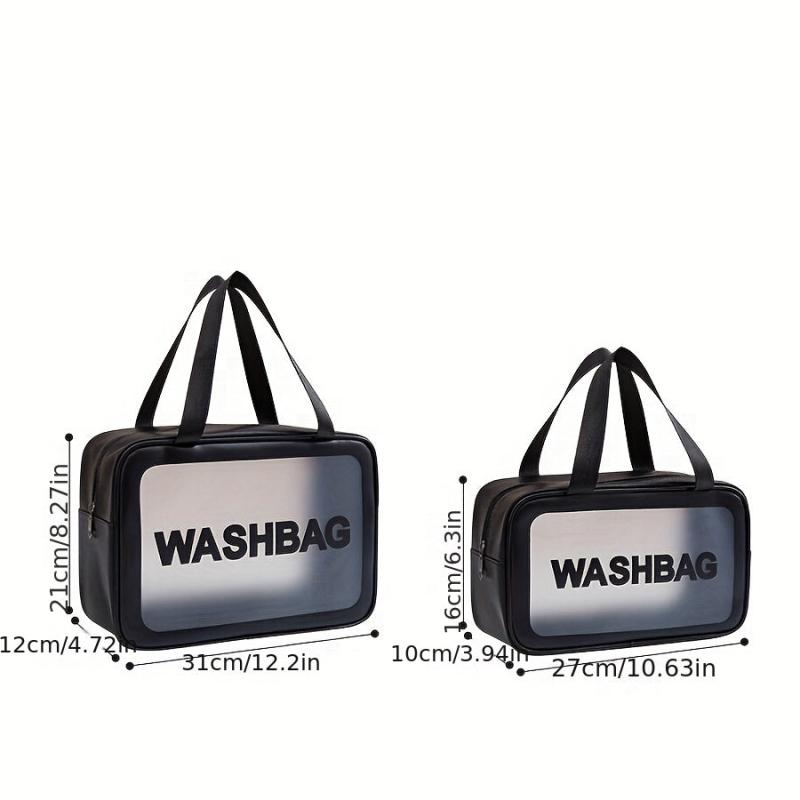 Matte Translucent Travel Toiletry Bag with Handy Handle