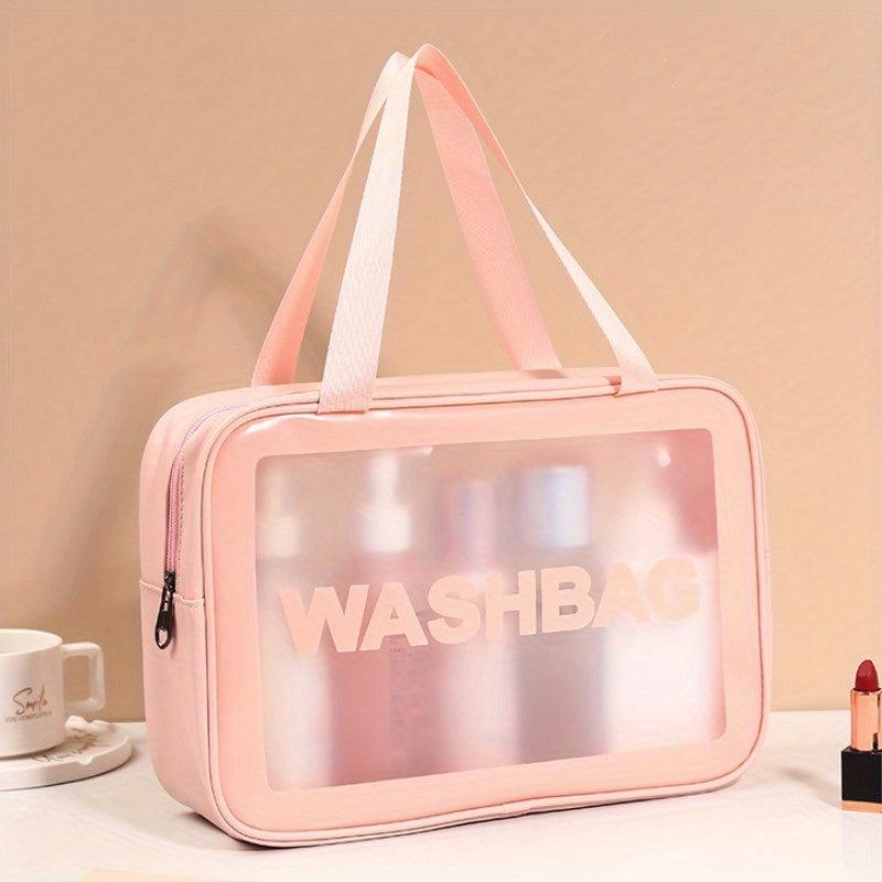Matte Translucent Travel Toiletry Bag with Handy Handle