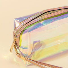 Square Makeup Bag For Women Large Capacity Pencil Case Travel Toiletry Organizer