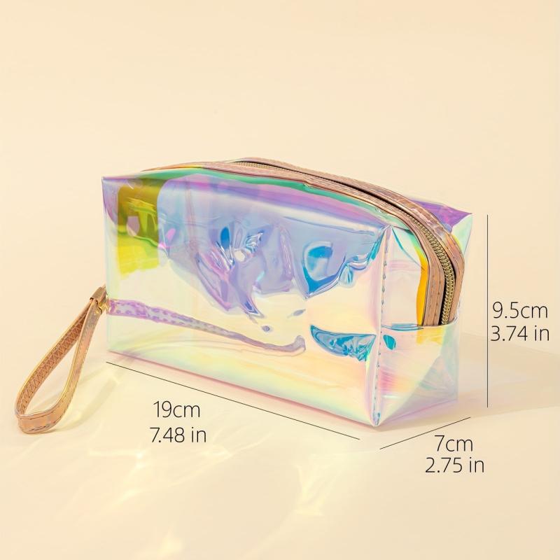 Square Makeup Bag For Women Large Capacity Pencil Case Travel Toiletry Organizer