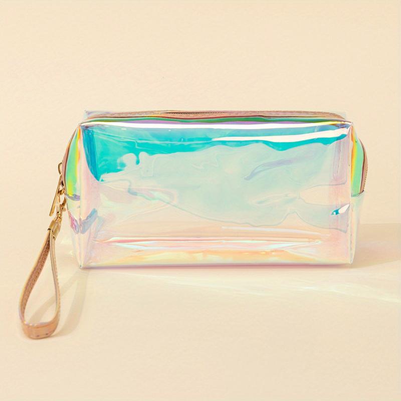 Square Makeup Bag For Women Large Capacity Pencil Case Travel Toiletry Organizer