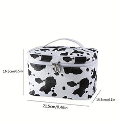 Cow Pattern Cosmetic Bag Large Capacity Makeup Case Travel Toiletry Bag