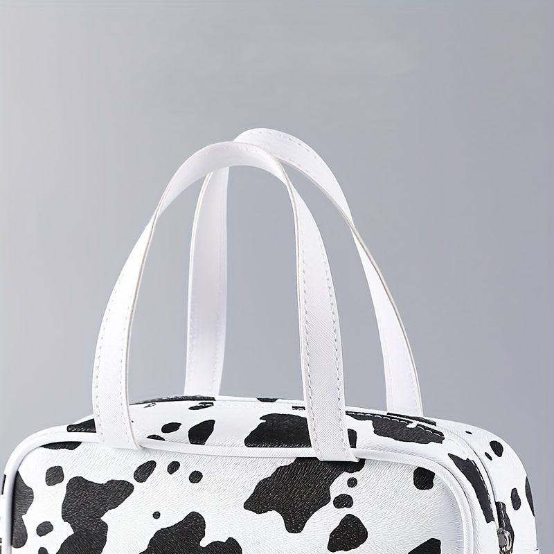Cow Pattern Cosmetic Bag Large Capacity Makeup Case Travel Toiletry Bag