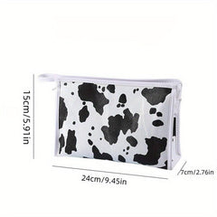 Cow Pattern Cosmetic Bag Large Capacity Makeup Case Travel Toiletry Bag