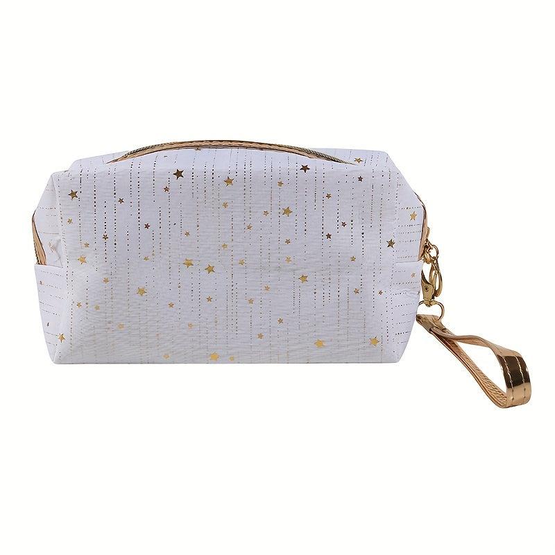 Glitter Stars Decor Makeup Bag Portable Cosmetic Bag Lipstick Organizer