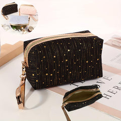Glitter Stars Decor Makeup Bag Portable Cosmetic Bag Lipstick Organizer