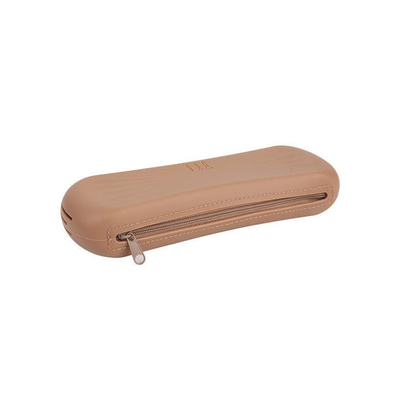 Silicone Makeup Brush Holder with Zipper Closure