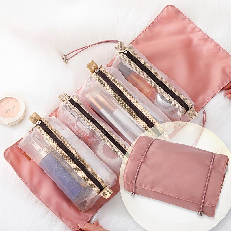 Toiletry Bag 4 In 1 Mesh Cosmetic Bag Portable Travel Bag Storage Bag