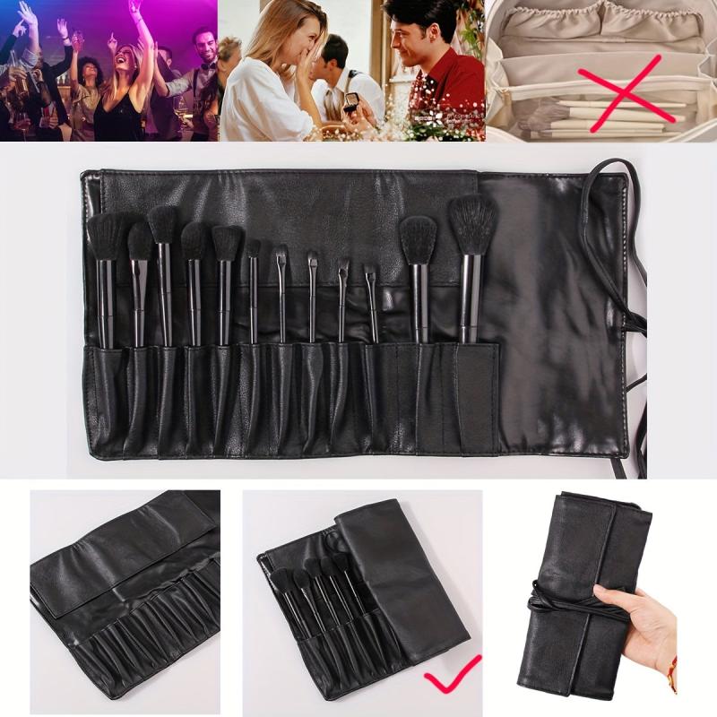 Makeup Brush Rolling Case Organizer Travel Portable Bag