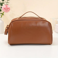 Large Capacity Travel Cosmetic Bag For Women Makeup Bag PU Leather Waterproof