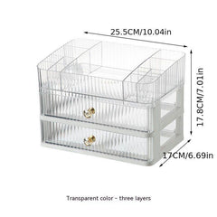 Makeup Organizer with 2 3 Drawers Brush Holder Cosmetics Organizer