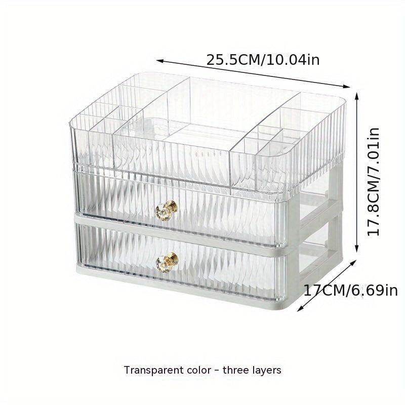 Makeup Organizer with 2 3 Drawers Brush Holder Cosmetics Organizer