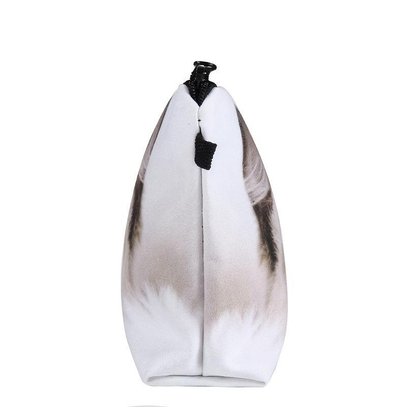 Stylish Cat Pattern Travel Makeup Bag