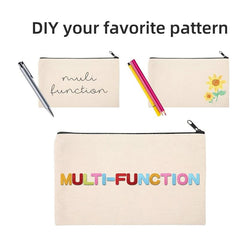 Canvas Pen Case Makeup Bag Pencil Bag Cosmetic Bag Travel Cosmetic Bag