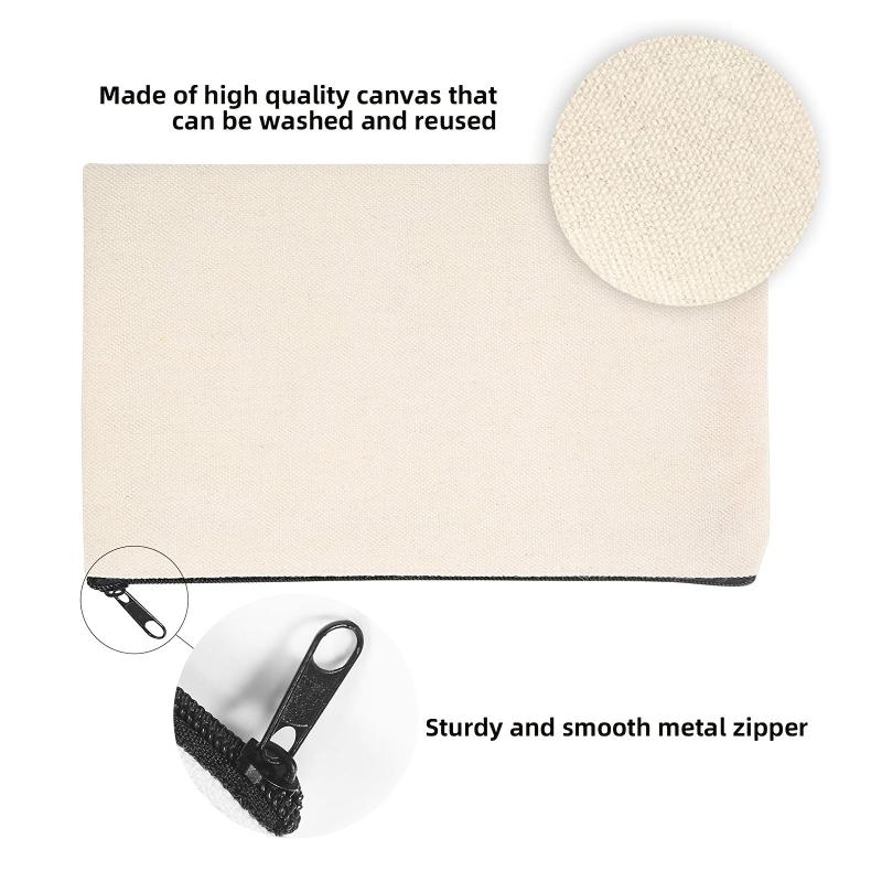 Canvas Pen Case Makeup Bag Pencil Bag Cosmetic Bag Travel Cosmetic Bag