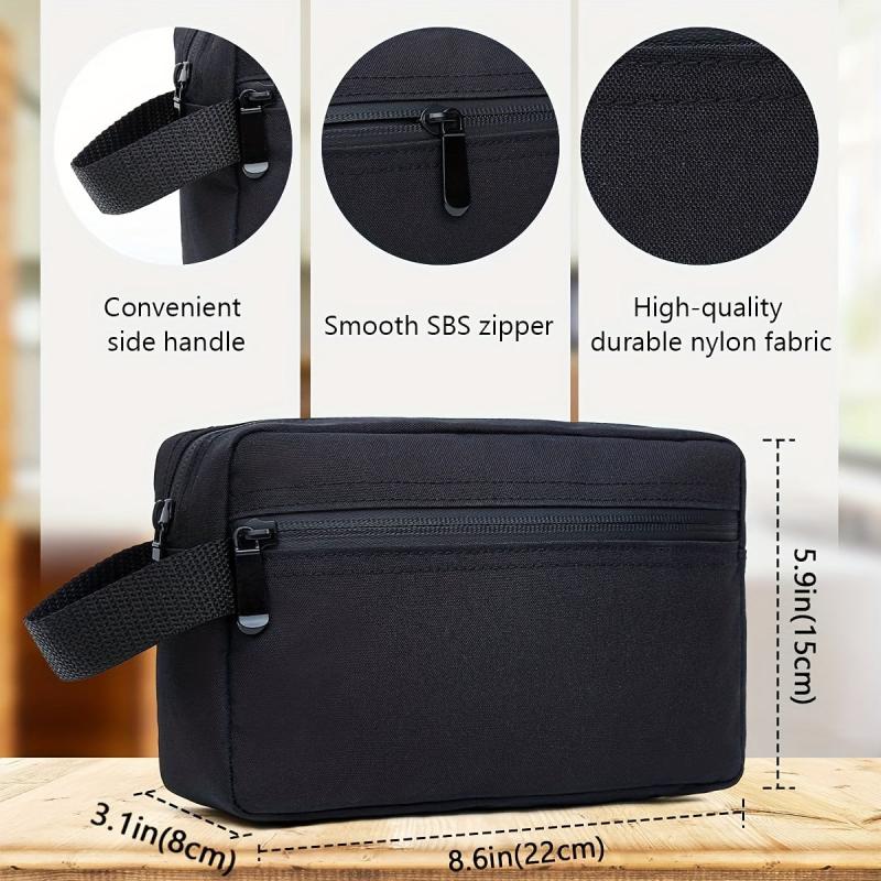 Waterproof Travel Toiletry Bag Divider Handle Shaving Brush Tools