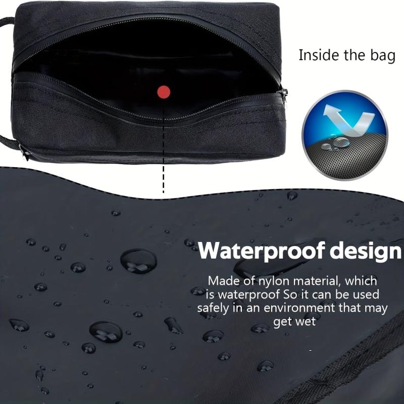 Waterproof Travel Toiletry Bag Divider Handle Shaving Brush Tools
