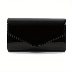 Glossy Envelope Clutch Evening Bag Chain Shoulder Bag
