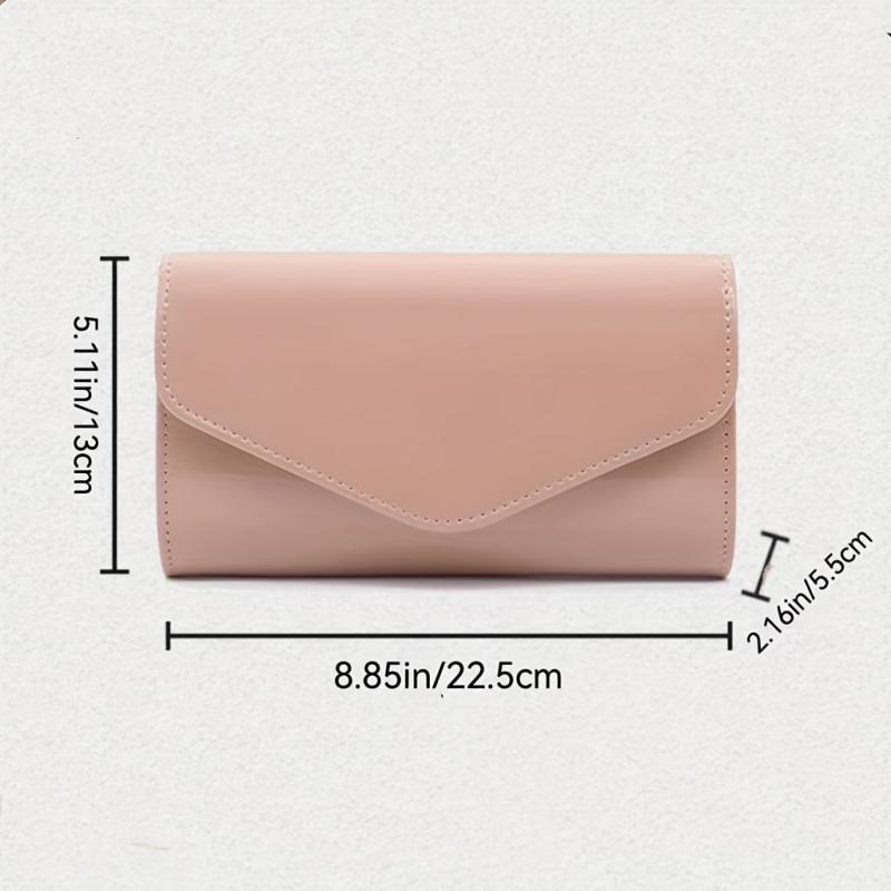 Glossy Envelope Clutch Evening Bag Chain Shoulder Bag