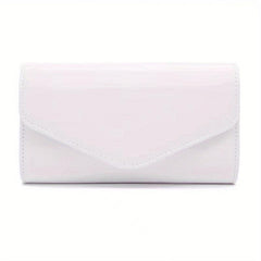 Glossy Envelope Clutch Evening Bag Chain Shoulder Bag