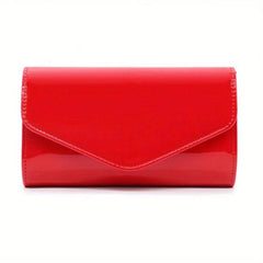 Glossy Envelope Clutch Evening Bag Chain Shoulder Bag