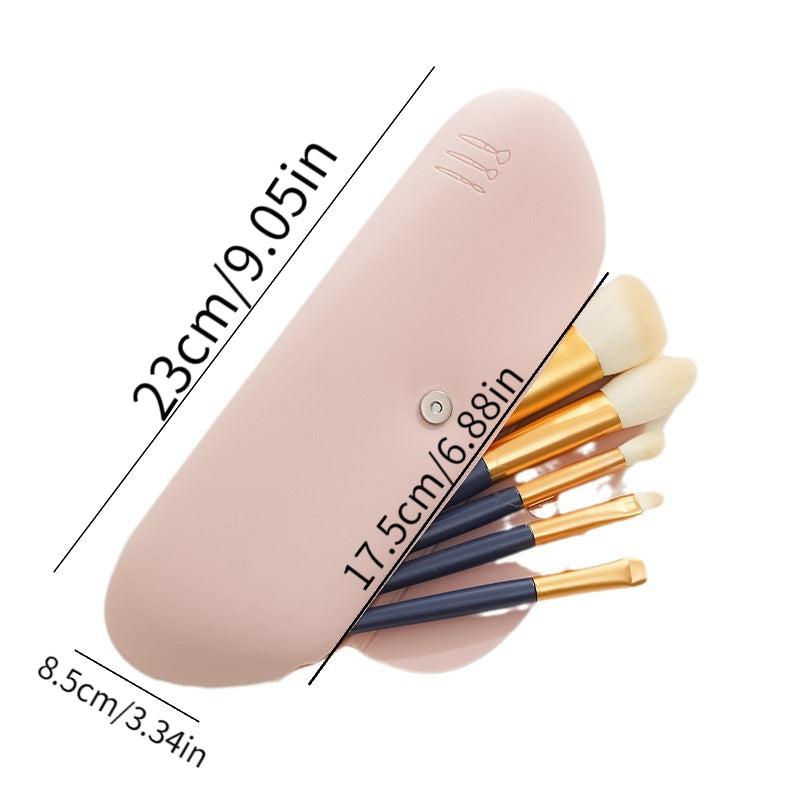 Travel Makeup Brush Holder Magnetic Anti-fall Out Silicone Organizer