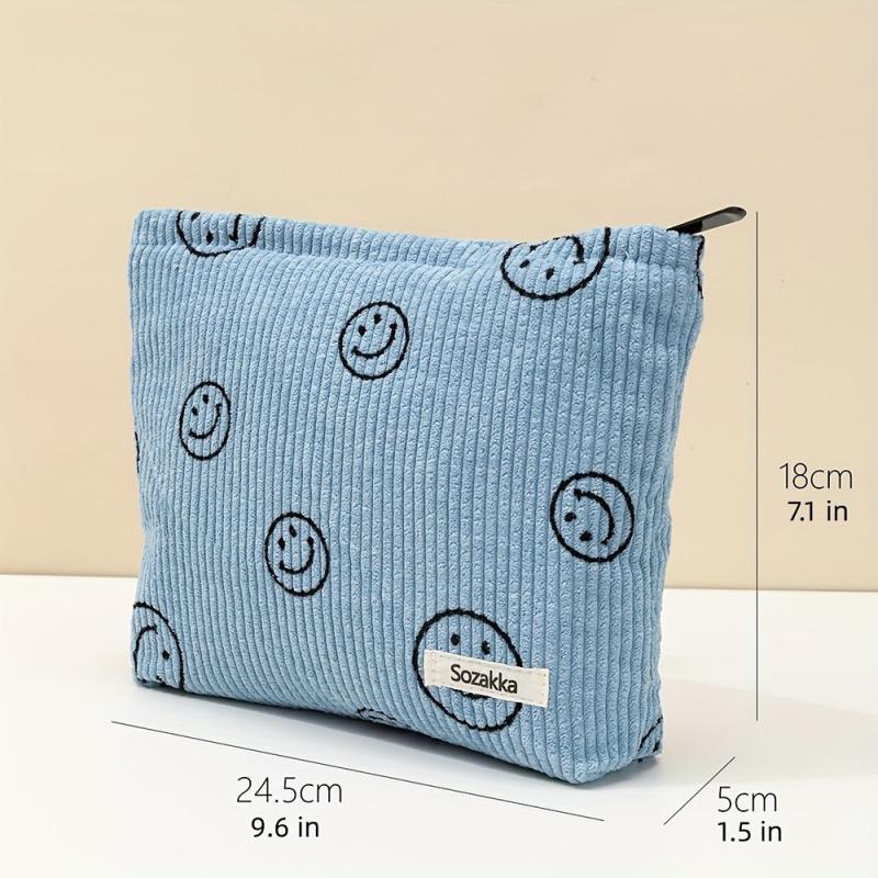 Roomy Makeup Pouch Bag for Women Teens Girls Zipper Closure Travel Organizer