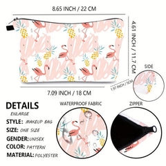 Flamingo Travel Makeup Bag Waterproof Toiletry Bag for Women