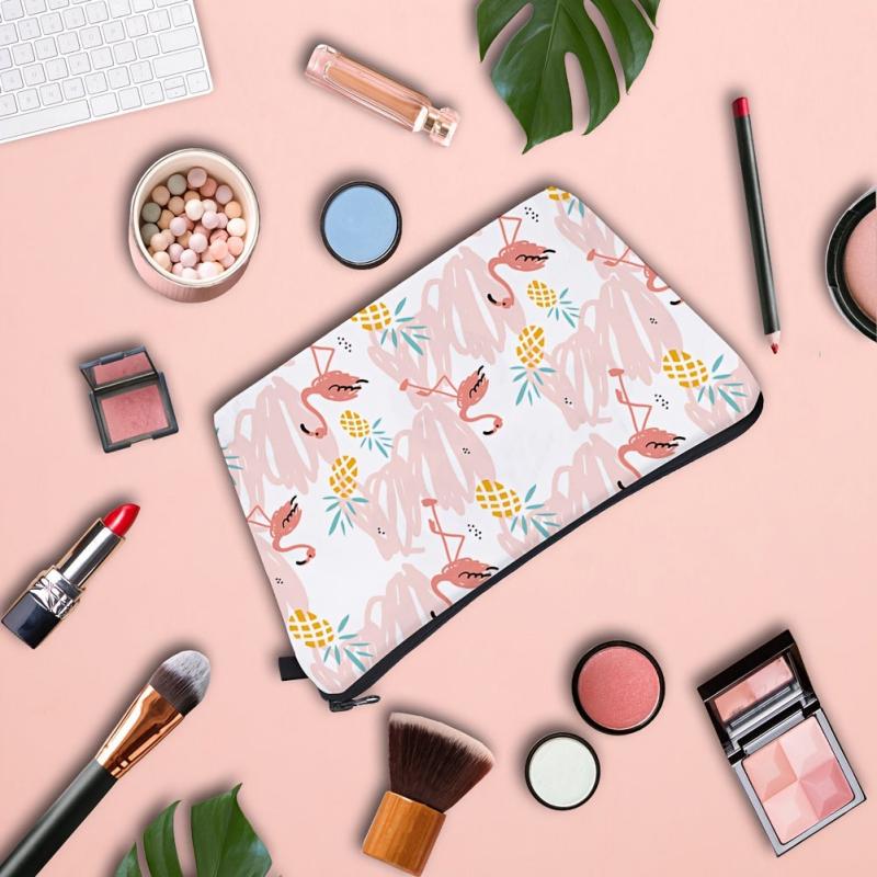 Flamingo Travel Makeup Bag Waterproof Toiletry Bag for Women