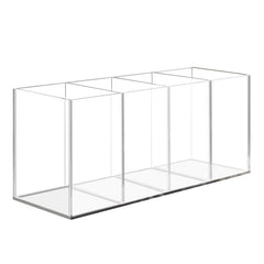 Acrylic Pencil Makeup Brush Holder 4 Compartments Storage