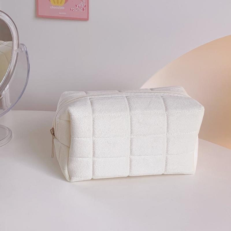 Plush Portable Cosmetic Bag for Lady Girl Student