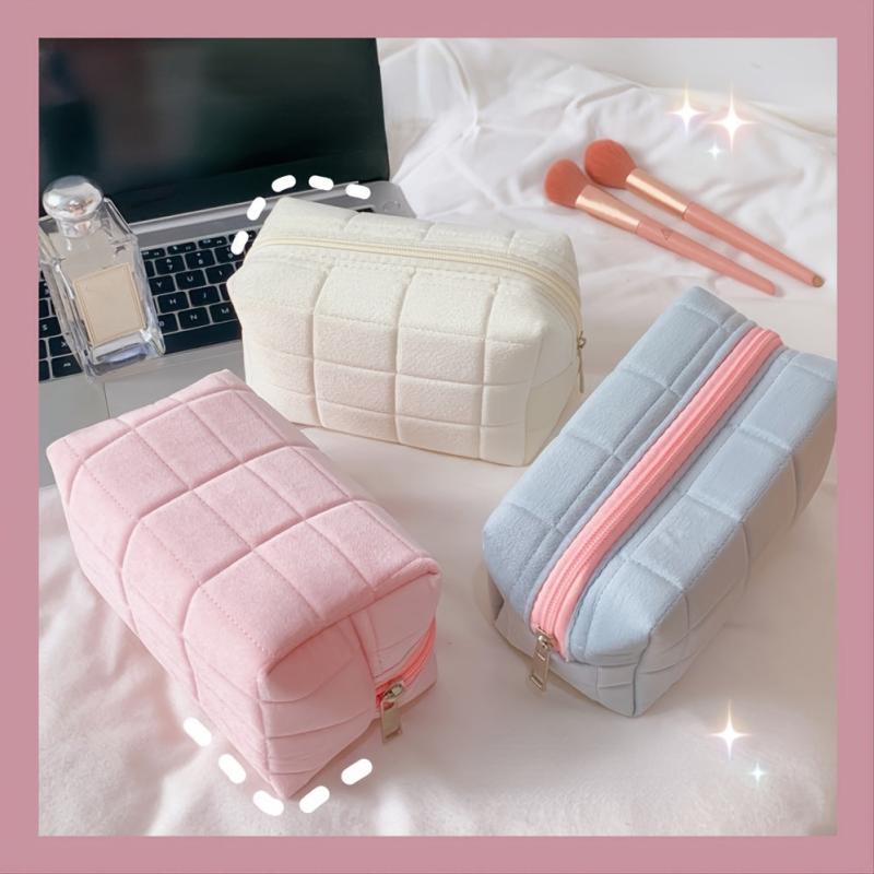 Plush Portable Cosmetic Bag for Lady Girl Student