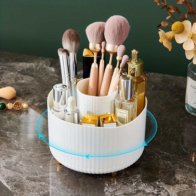 Large Capacity Makeup Brush Holder 360 Rotating Organizer
