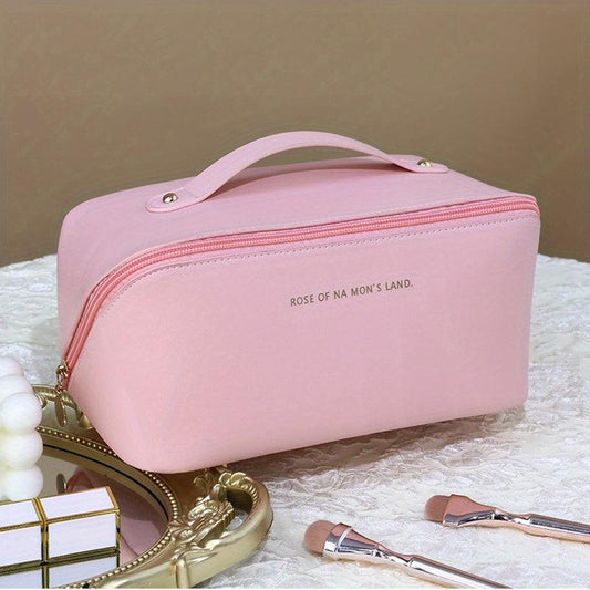 Large Travel Cosmetic Bag Waterproof Makeup Organizer Portable With Handle