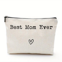 Portable Cosmetic Bag with Zipper Closure