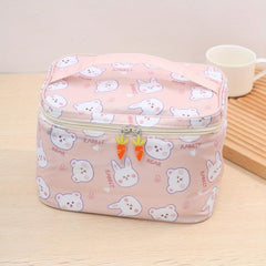 Cartoon Rabbit Pattern Cosmetic Bag Large Capacity Waterproof Makeup Case
