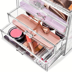 Clear Acrylic Makeup Organizer for Vanity & Bathroom