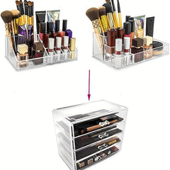 Clear Acrylic Makeup Organizer for Vanity & Bathroom