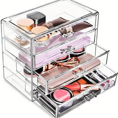 Clear Acrylic Makeup Organizer for Vanity & Bathroom