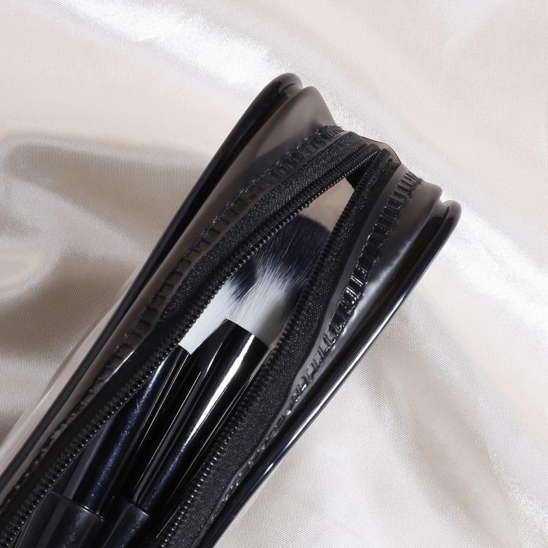 Clear PVC Makeup Pouch with Zipper for Brushes & Cosmetics