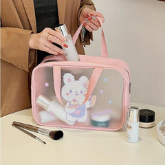 Cartoon Toiletry Bag PVC Waterproof Makeup Cosmetic Travel Organizer