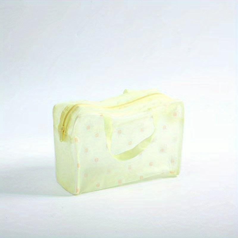 Floral PVC Waterproof Makeup Bag with Handle