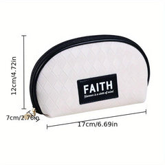 Portable PU Leather Makeup Bag Waterproof Toiletries Organizer