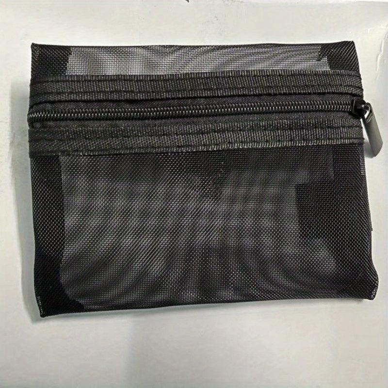 Transparent Mesh Makeup Case Organizer for Travel and Cosmetic Storage