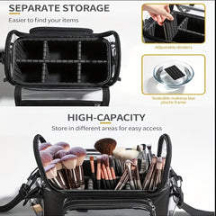 Clear Waterproof Makeup Brush Holder Bag with Dividers