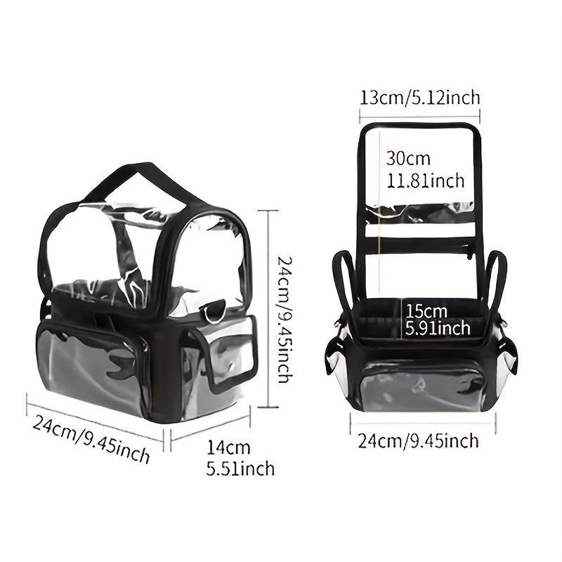 Clear Waterproof Makeup Brush Holder Bag with Dividers