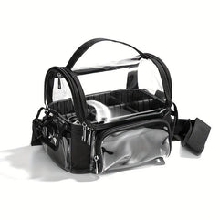 Clear Waterproof Makeup Brush Holder Bag with Dividers