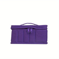 Essential Oil Organizer Case Holds 17 Bottles Double Zipper Portable Handle