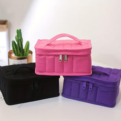 Essential Oil Organizer Case Holds 17 Bottles Double Zipper Portable Handle